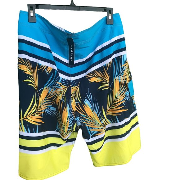 Unitop Mens Multicolor Hawaiian Holiday Bathing Board Trunks Beach Shorts Sz 40 - Picture 5 of 6